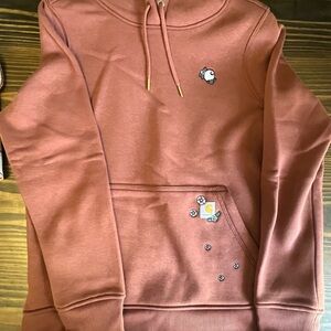 Carhartt Maroon Relaxed Fit Hoodie
